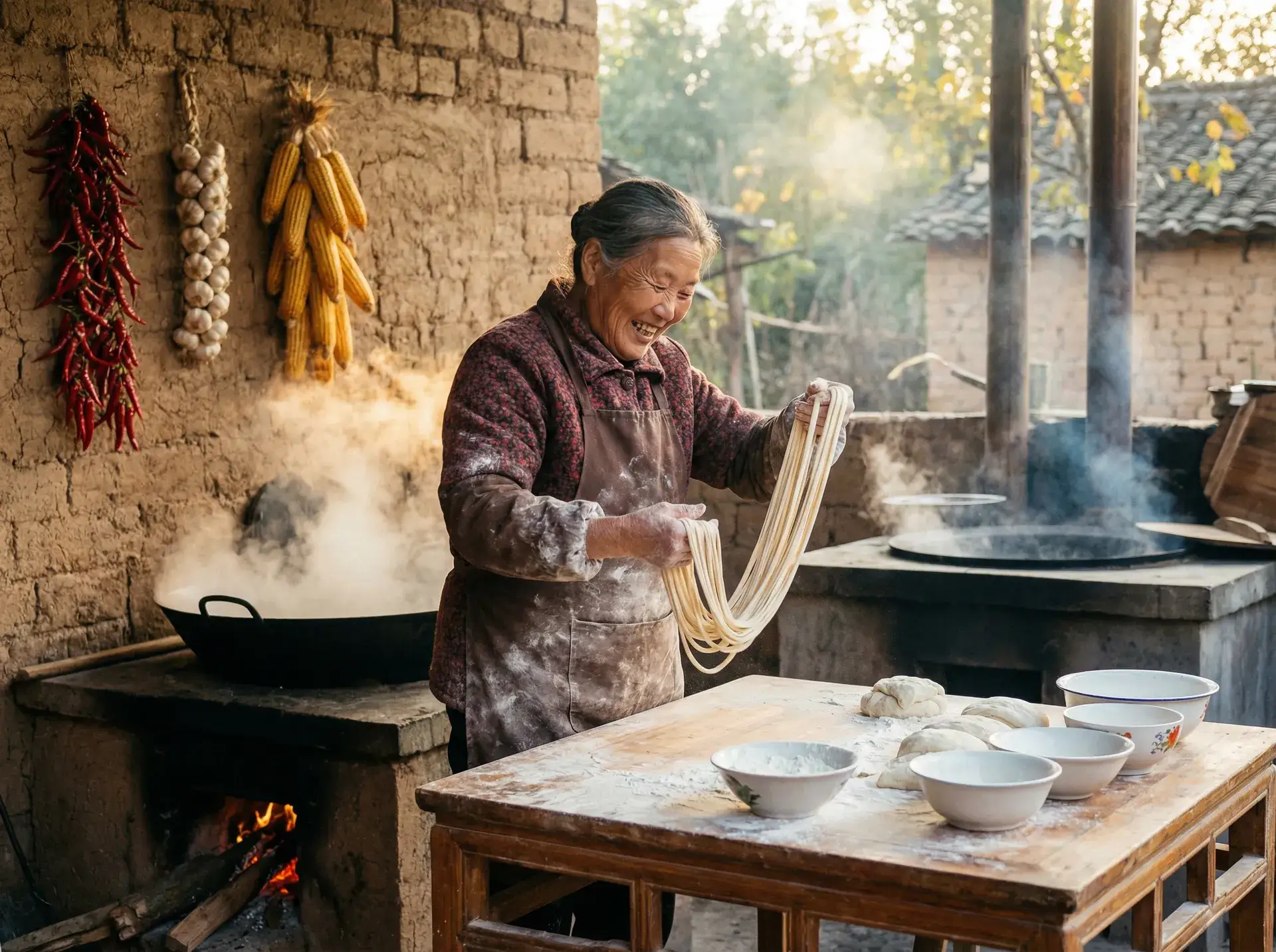 农家大嫂手擀面 - 优势合作电影 乡村美食